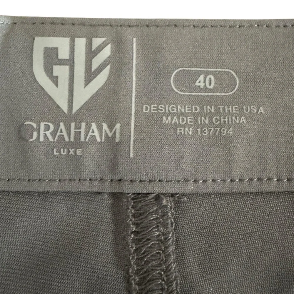 NWT Graham Luxe Cooper Shorts Dark‎ Grey Men's Size 40 Inseam 9